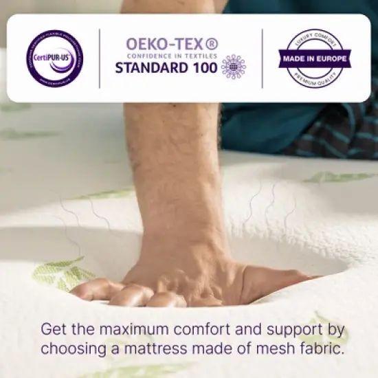 NapQueen 8" Anula Green Tea Memory Foam Mattress image {1}