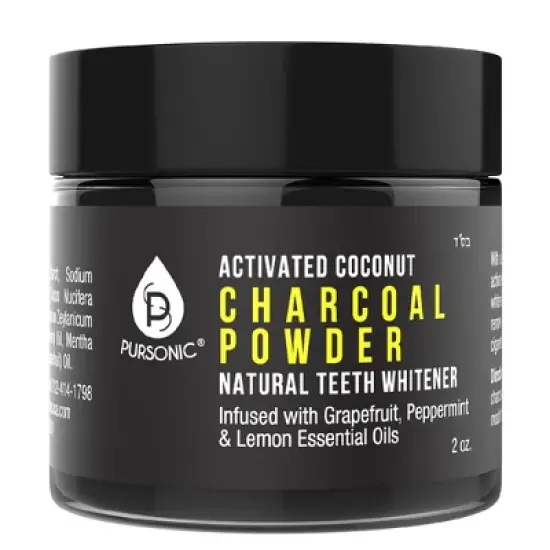 Pursonic Activated Coconut Charcoal Powder Natural Teeth Whitener image {4}