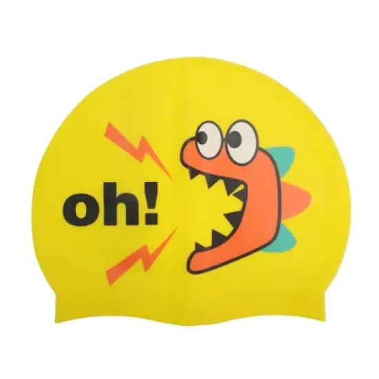 Unique Bargains Kid's Silicone Letter Swim Cap 1 Pc image {6}