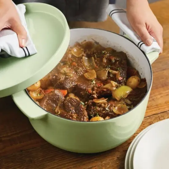 KitchenAid 6qt Enameled Cast Iron Induction Dutch Oven Pistachio image {3}