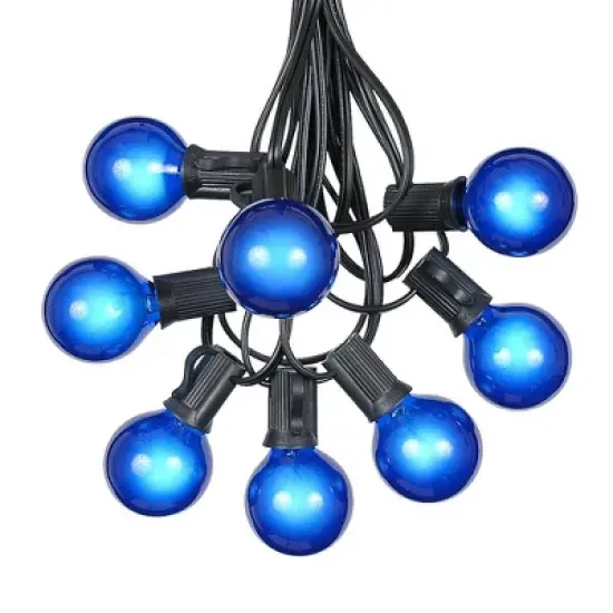 Novelty Lights 100 Feet G40 Globe Outdoor Patio String Lights, Black Wire image {6}