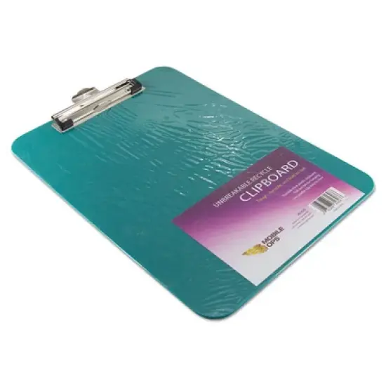 Mobile OPS Unbreakable Recycled Clipboard, 0.25" Clip Capacity, Holds 8.5" x 11" Sheets, Green image {4}