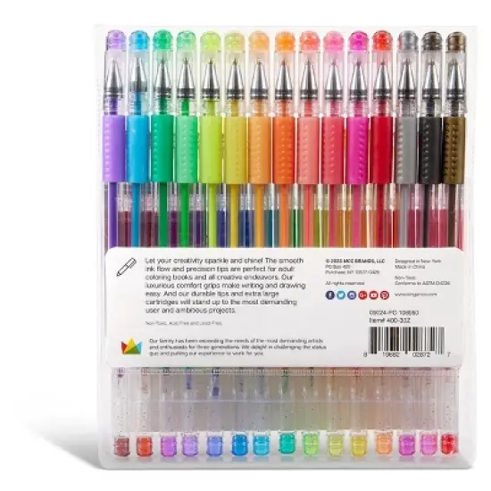 KINGART Gel Pens, Soft Grip, 30 Glitter Colors image {7}