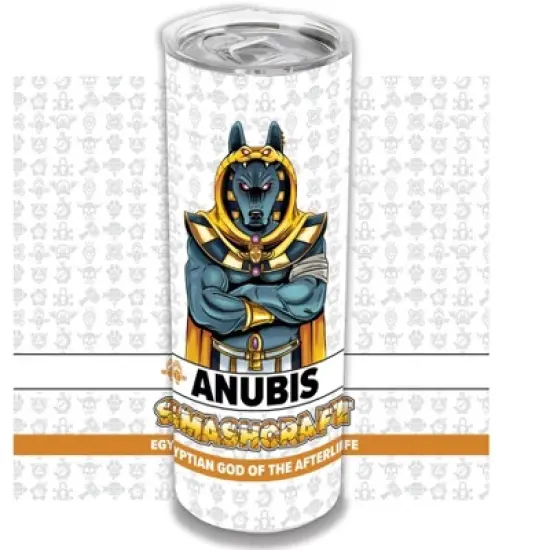 SMASHCRAFT 20 ounce Stainless Steel Double Walled Insulated Travel Tumbler Coffee Mug Cup, Anubis Comic image {1}