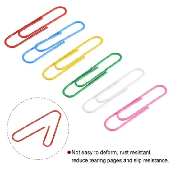 Unique Bargains Medium Size Metal Prevent Tearing Pages Home Office Paper Clip image {3}