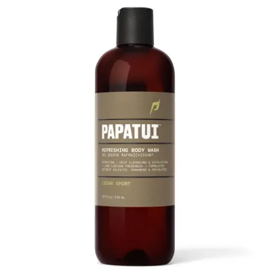 Papatui Men's Sulfate-Free Exfoliating and Hydrating Body Wash - Cedar Sport - 18 fl oz image {1}