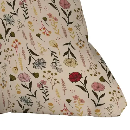 Avenie Cottage Garden Outdoor Throw Pillow Yellow - Deny Designs image {1}