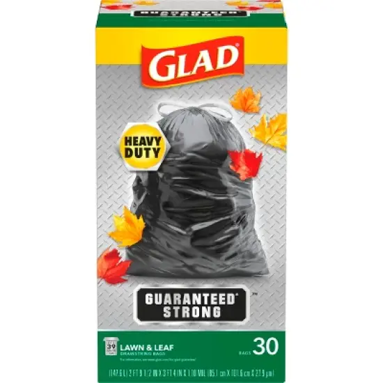 Glad Lawn & Leaf Trash Bags - 39 Gallon/30ct image {1}