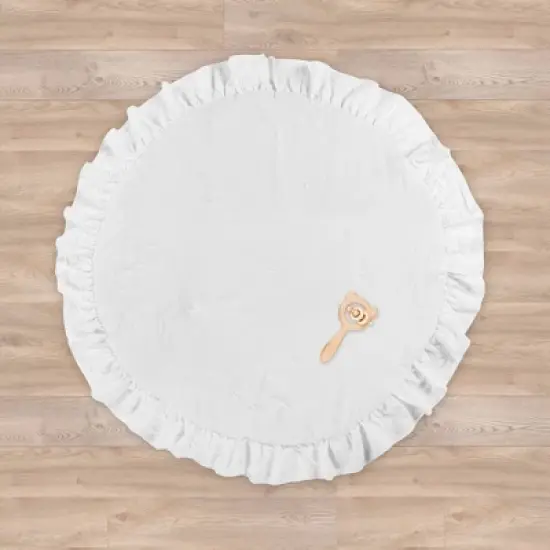 Lush D&eacute;cor Baby Round Ruffle Play Mat image {7}