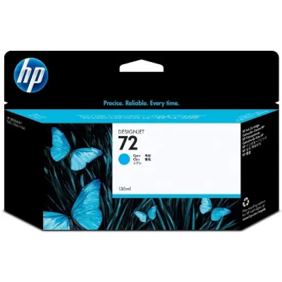 HP 72 130-ml Cyan DesignJet Ink Cartridge, C9371A image {7}