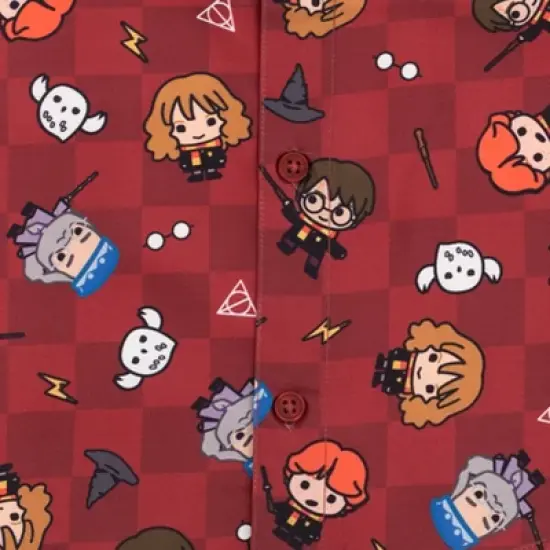 Harry Potter Dumbledore Ron Weasley Hedwig Owl Hawaiian Button Down Shirt Little Kid to Big Kid  image {4}