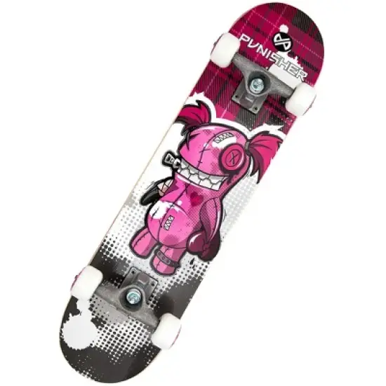 Punisher Skateboards Voodoo Complete 31.5-Inch Skateboard with Canadian Maple, Pink image {2}
