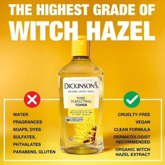 Dickinson's Original Witch Hazel Pore Perfecting 100% Natural Toner - 16 fl oz image {7}