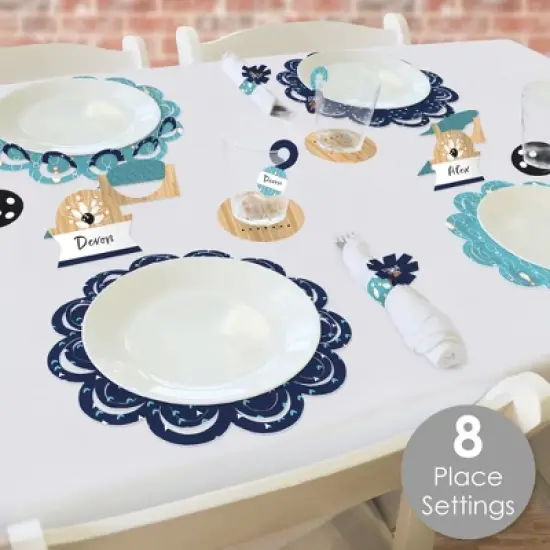 Big Dot of Happiness Strike Up the Fun Bowling Birthday Party or Baby Shower Paper Charger and Table Decorations Chargerific Kit Place Setting for 8 image {1}