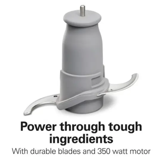 Hamilton Beach 3-Cup Stack & Press Food Chopper - Gray - 72740: Compact Vegetable Processor, Dishwasher-Safe Parts image {5}