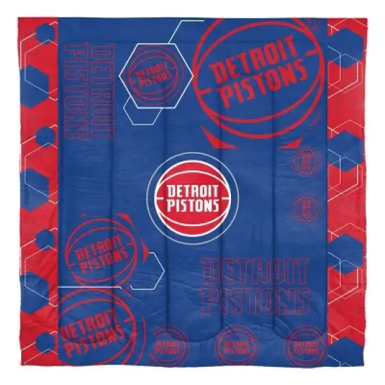 NBA Detroit Pistons Hexagon Comforter Set - Twin image {1}