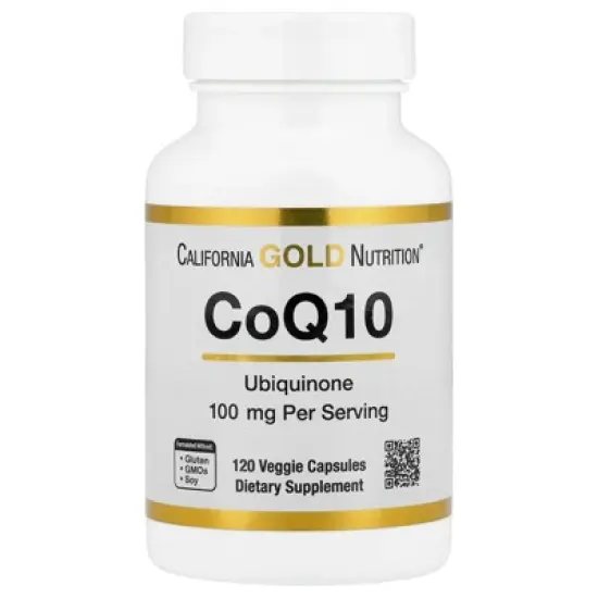 CoQ10, Coenzyme Q10, Ubiquinone, USP Grade, 100 mg, 120 Veggie Capsules image {1}