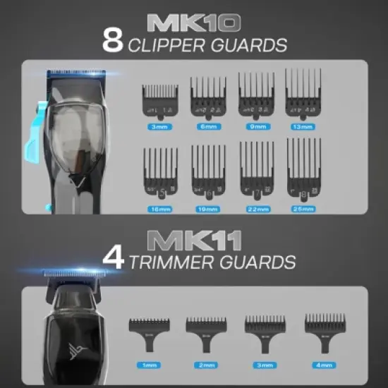 HUMMINGBIRD&trade; Pro Series Hair Clippers and Trimmer Set &ndash; 9000 RPM Magnetic Motor, Zero-Gapped, Cordless USB-C Rechargeable, Carry Case, Pro Barber Kit image {5}