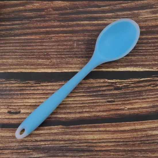 Unique Bargains Kitchen Restaurant Dinner Table Dessert Utensils Silicone Spoon image {2}