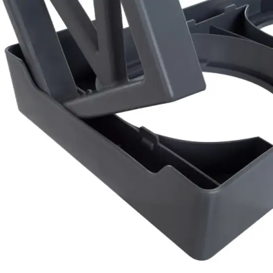 Elevated Dog Bowls Stand - Adjusts to 3 Heights for Small, Medium, and Large Pets - Stainless-Steel Dog Bowls Hold 34oz Each by PETMAKER (Gray) image {6}