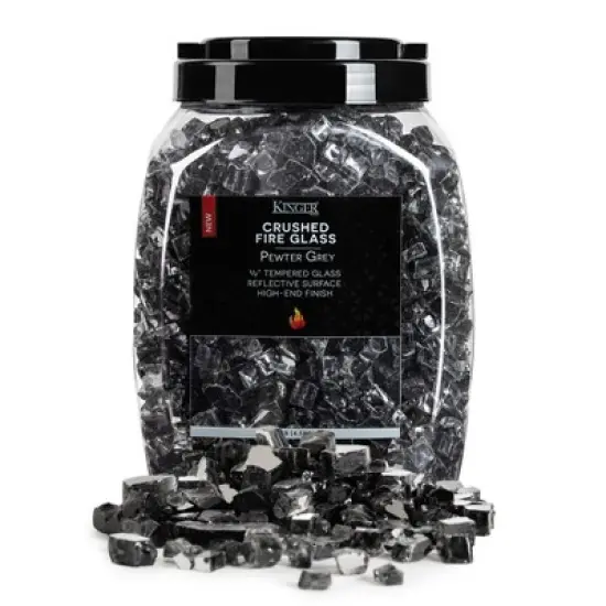 Kinger Home 10 lbs (1/2 in) Fire Glass, Multiple Colors image {12}