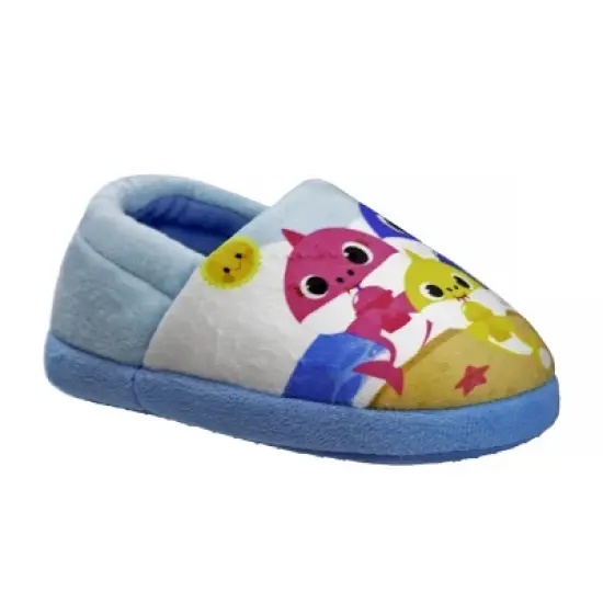 Baby Shark "Cool and Friendly" PJ Slippers for boys and girls | Warm Plush Dual Size Slippers (Toddler/Little Kid) image {9}