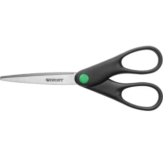 Westcott KleenEarth Recycled Stainless Steel Scissors 7" Long Black 44218 image {1}