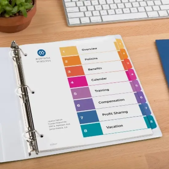 Avery Heavy-Duty View 3 Ring Binder with 3 Inch Rings, 10 Tab Customizable Table of Contents Binder Dividers, Office Supplies Set (01678) image {6}