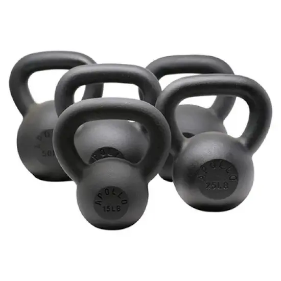 NAYSAYE Kettlebell 25LB Solid Cast Iron for Strength Training and Muscle Building Flat Bottom for Home Gym, Black, 11"*7"*7" image {4}