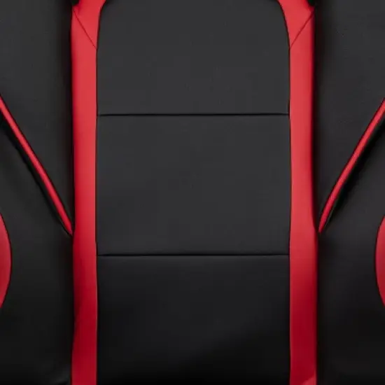 Flash Furniture Gaming Desk with Cup Holder/Headphone Hook/2 Wire Management Holes & Reclining Back/Arms Gaming Chair with Footrest image {3}