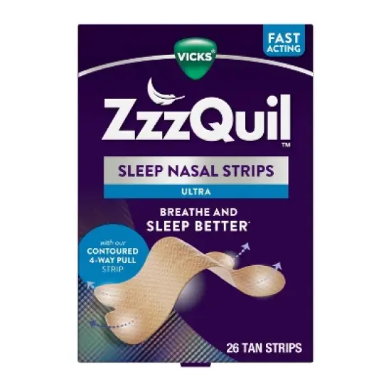 ZzzQuil Sleep Nasal Strips Tan Ultra 26ct image {5}