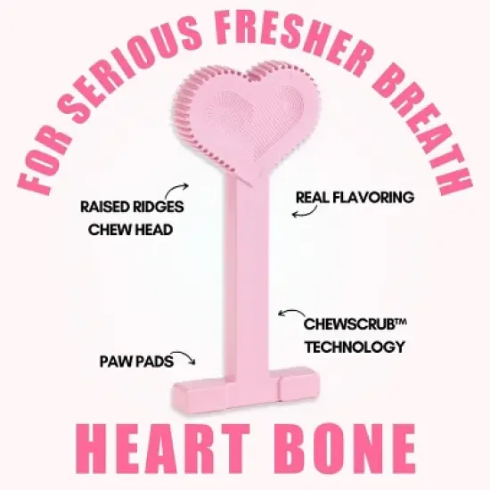 Bullibone Heartbone Chew Toy for Large Dogs image {2}