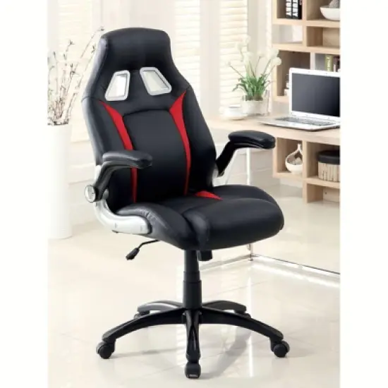 NicBex Adjustable Ergonomics Gaming Chair 360&deg; Swivel Chair with Wheels,Black/Red Computer Chair for Office&Home,Versatile Leisure Chair image {6}