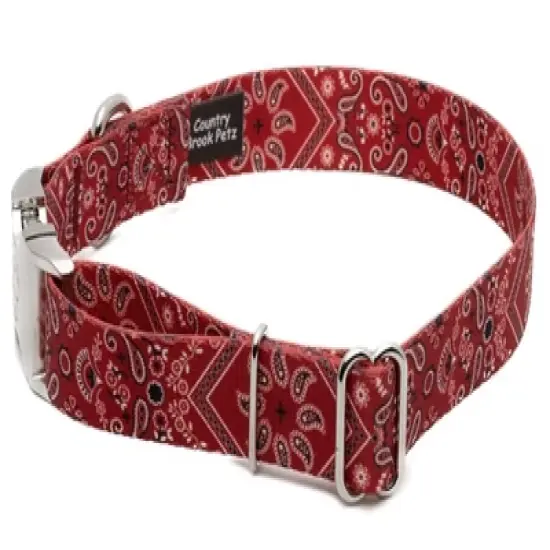 Country Brook Petz Premium Red Bandana Dog Collar image {5}
