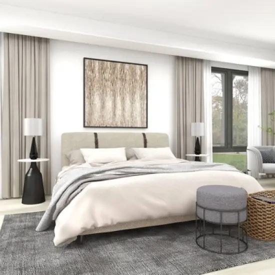 Metal Fabric Patio Garden Stool - Olivia & May image {8}