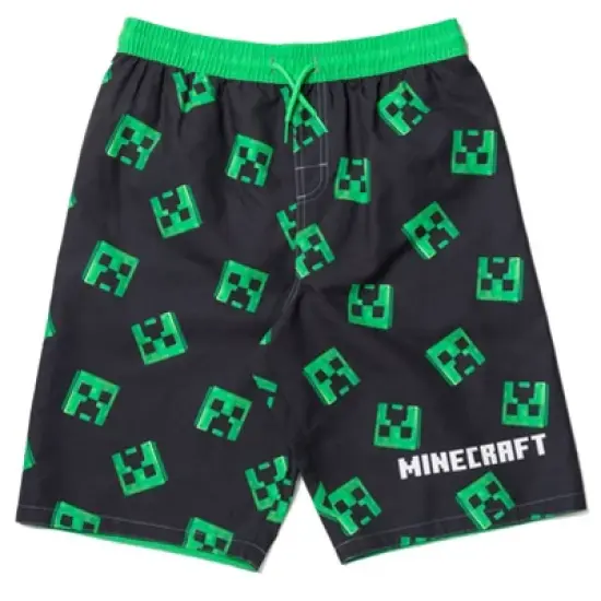 Minecraft Steve Creeper Alex Skeleton Swim Trunks Bathing Suit Toddler to Big Kid image {10}