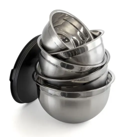 MegaChef 10 Piece Multipurpose Stackable Mixing Bowl and Lid Set image {1}