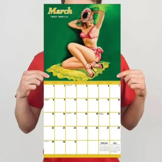 TF Publishing 13.5"x14.5" 2026 Pin-Ups Wall Calendar image {3}