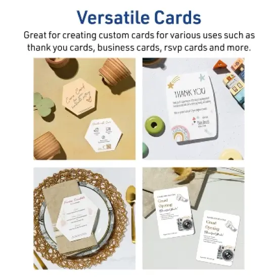 Avery Geo Flat Cards, 5" x 7", Matte White, 20 Total image {3}