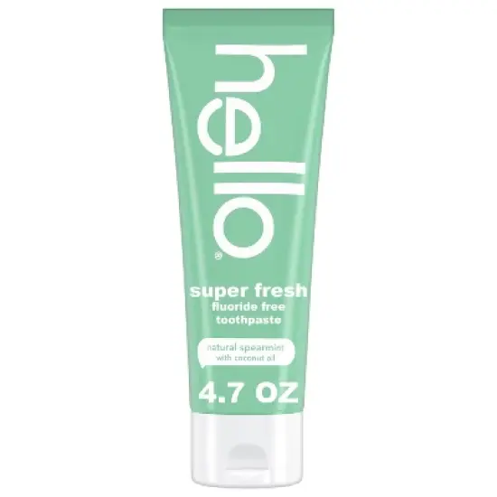 hello Super Fresh Fluoride Free Toothpaste - Natural Spearmint - 4.7oz image {13}