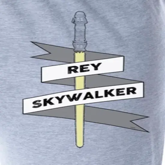 Star Wars Womens' Rey Skywalker Lightsaber Sketch Sleep Pajama Pants Grey image {2}