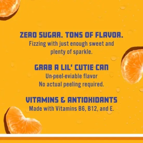 Sparkling ICE Cuties Mandarin Sparkling Water - 10pk/7.5 fl oz Mini Cans image {3}
