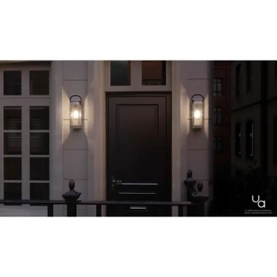 Urban Ambiance Luxury Modern Farmhouse Outdoor Wall Light,  19-3/8"H x 7-7/8"W,  Stainless Steel Finish, UHP1131 image {1}