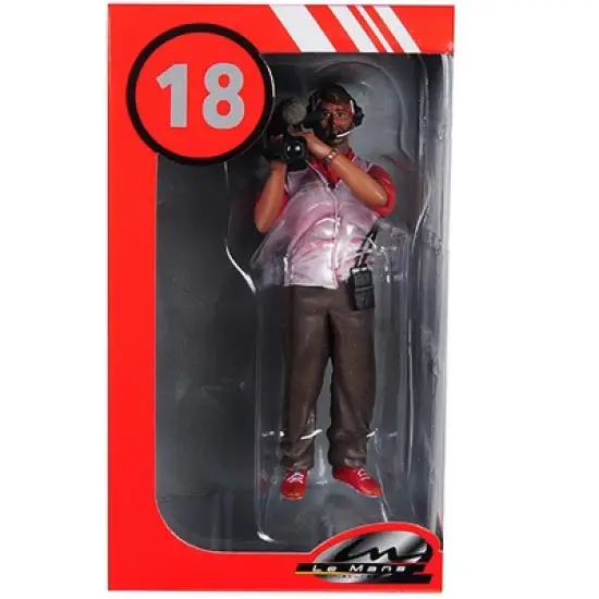 Thierry Cameraman with Video Camera and Headphones Figurine for 1/18 Model Cars by Lemans Miniatures image {2}