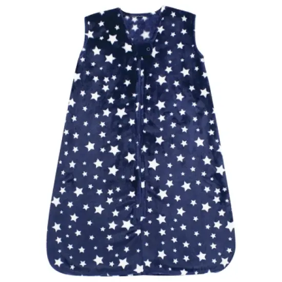 Hudson Baby Plush Sleeping Bag, Sack, Blanket, Navy Stars Sleeveless image {1}