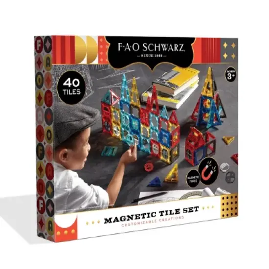 FAO Schwarz Magnetic Tile Set 40pc image {6}