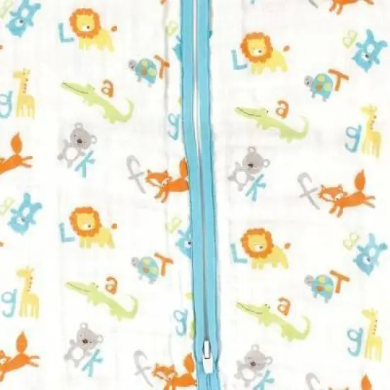 Luvable Friends Baby Sleeveless Muslin Cotton Sleeping Bag, Sack, Blanket, Abc Muslin image {2}