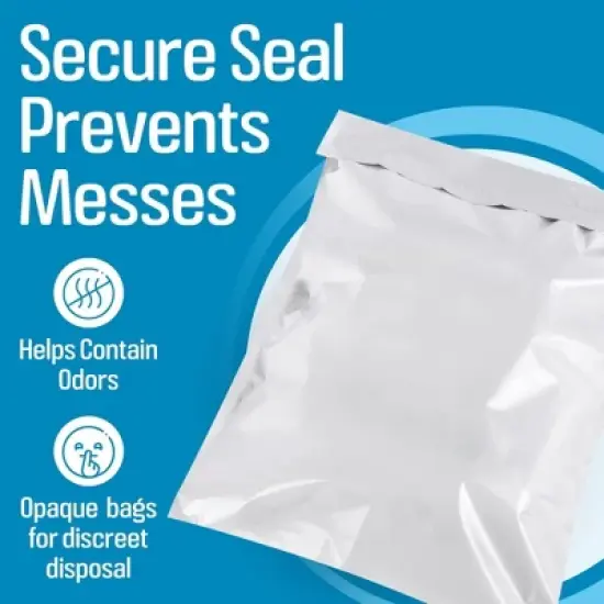 Impresa Extra Large Adult Diaper Disposal Bags - 75 Pack - FSA / HSA Eligible - Extra Thick (12 x 15 In) image {2}