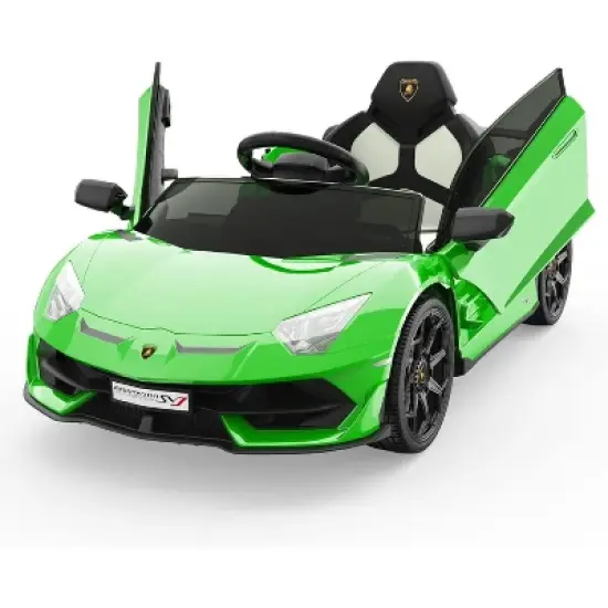 12V Licensed Lamborghini Kids Ride-On Car, Electric Battery-Powered Sports Car with Remote Control, Hydraulic Doors, 2 Speeds, ASTM Certified image {6}