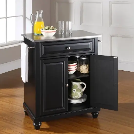 Cambridge Stainless Steel Top Portable Kitchen Island/Cart - Crosley image {2}